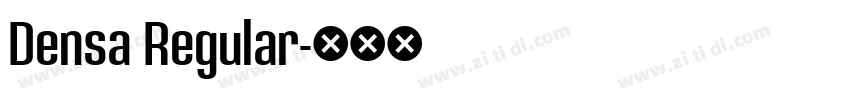 Densa Regular字体转换